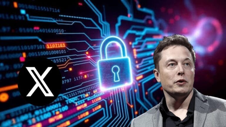 Illustration of a massive cyber attack targeting Elon Musk’s social media platform X, causing a global outag