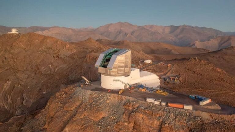 LSST camera at Rubin Observatory capturing galaxies and deep space