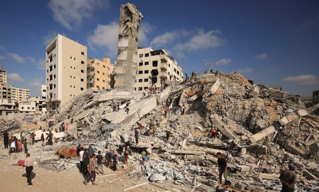 Destruction in Gaza City during Gaza conflict 2025