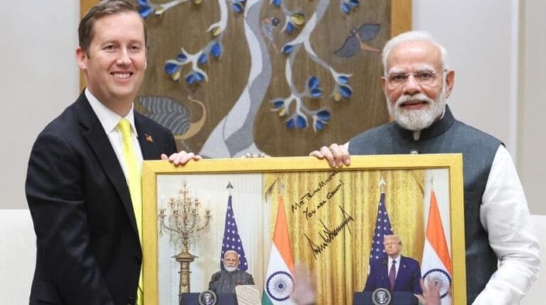 Pm Modi meets US Ambassador Sergio Gor at New Delhi residence