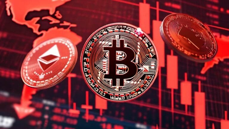 Bitcoin price decline chart