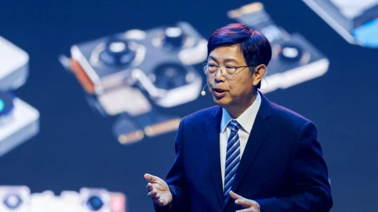 Foxconn AI racks being assembled inside a high-tech manufacturing facility