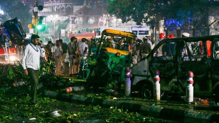 Delhi Red Fort Blast Aftermath