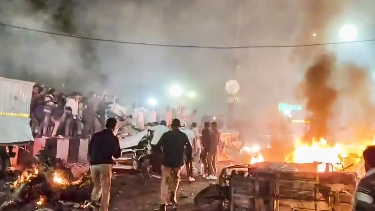 Delhi Red Fort blast 2025 scene near metro station